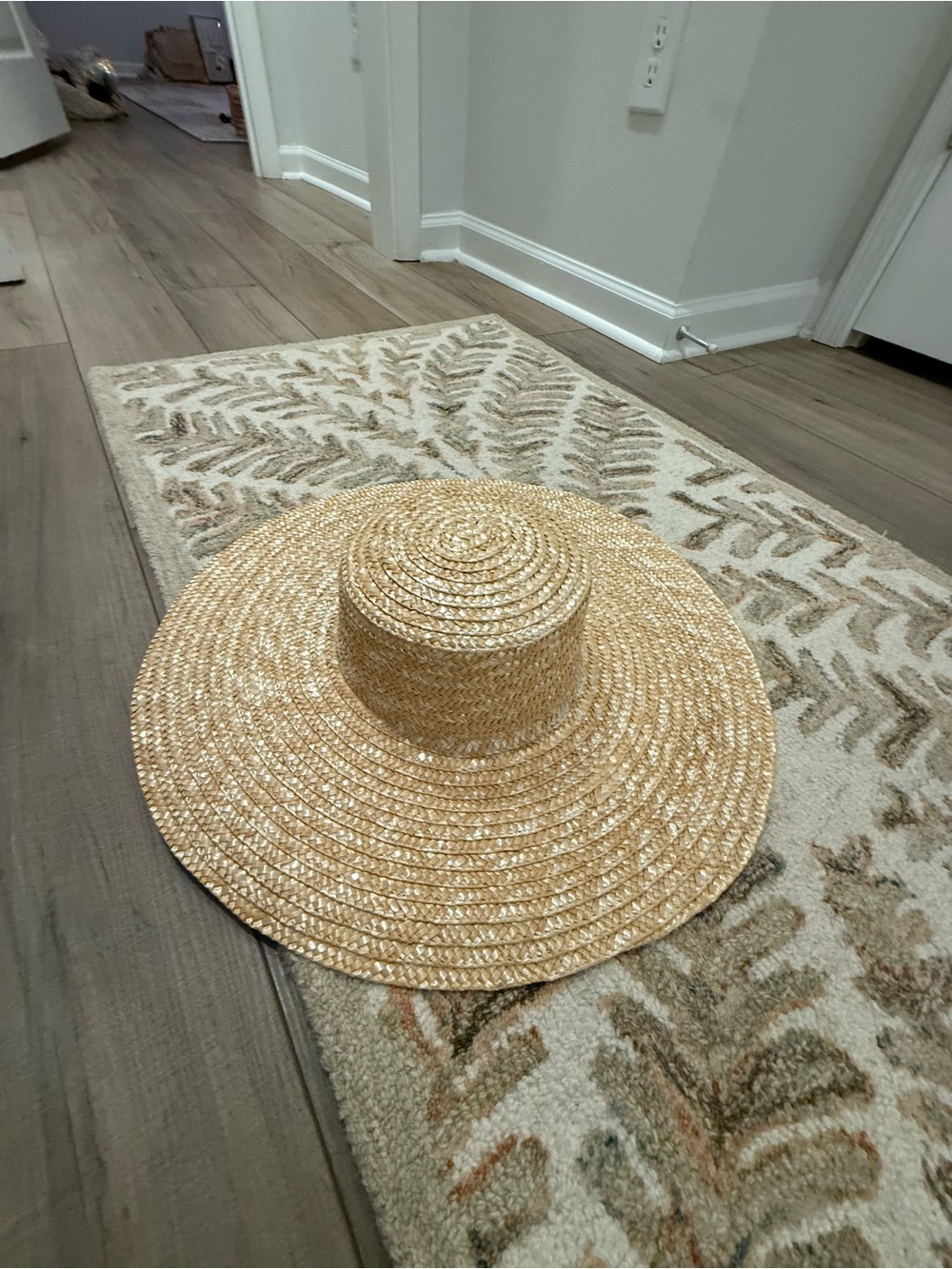 Pink Lily Straw Sun Hat – Natural Tan